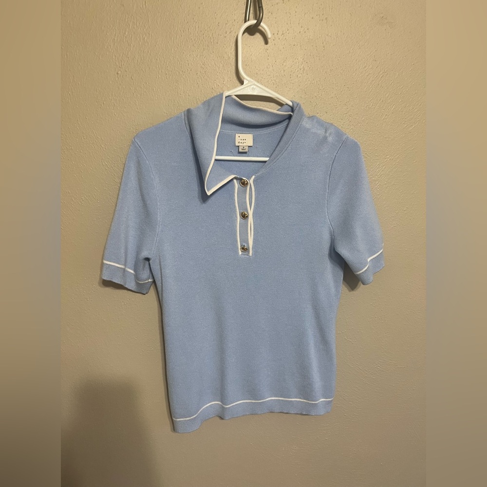 a new day Light Blue Button Down Shirt